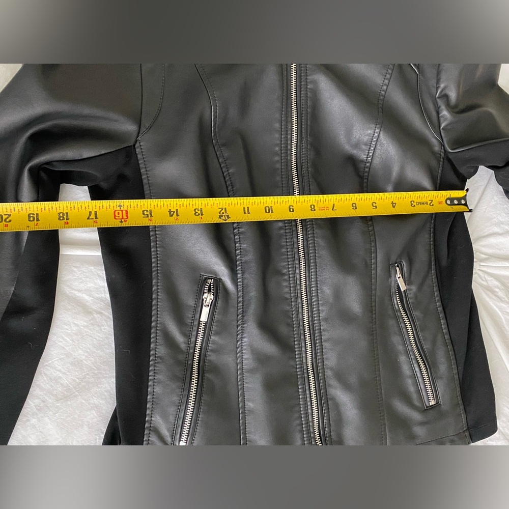 NWOT. Express Faux Leather Moto
Jacket, Sz L - Picture 6 of 10